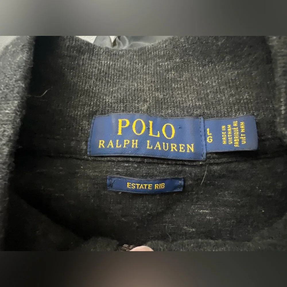 Polo Ralph Lauren 1/4 Zip Estate Rib Pullover Sweater Mens Grey Size Large Hype